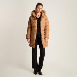 Parka Con Capucha Con Pelos Mujer Lorenzo Di Pontti