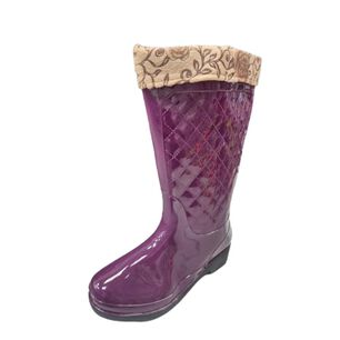 Bota Agua Lluvia Lila Mujer