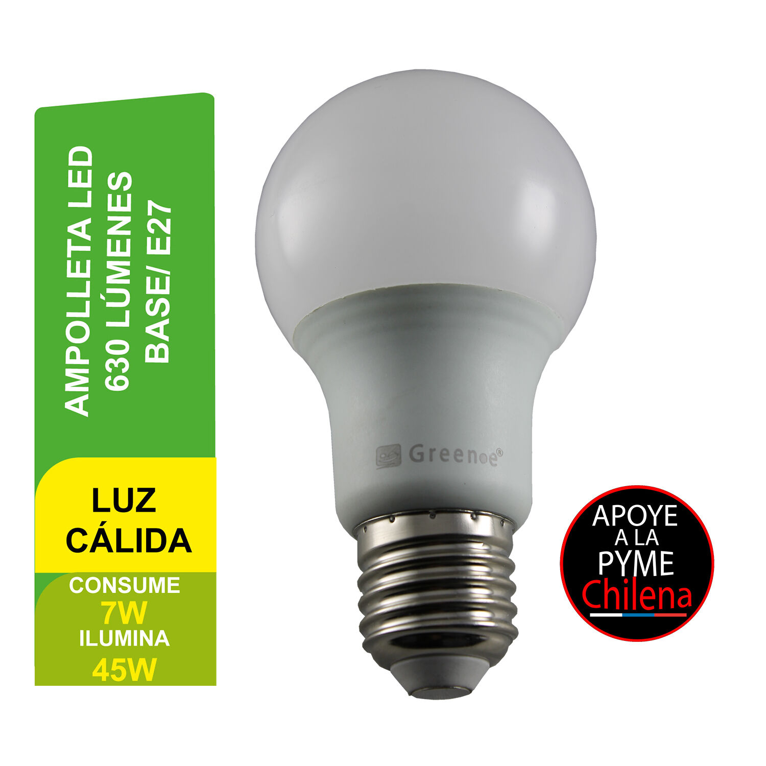 Ampolleta Led 7w. E-27. Globo. Luz C&aacute;lida image number 2.0
