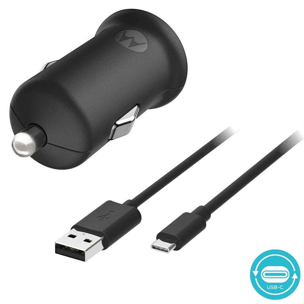Cargador De Auto Motorola Usb 18w Con Cable Tipo-c image number 1.0