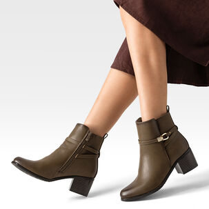 Botin Casual Mujer De Moda Vintage Tacon Grueso Weide Zs66