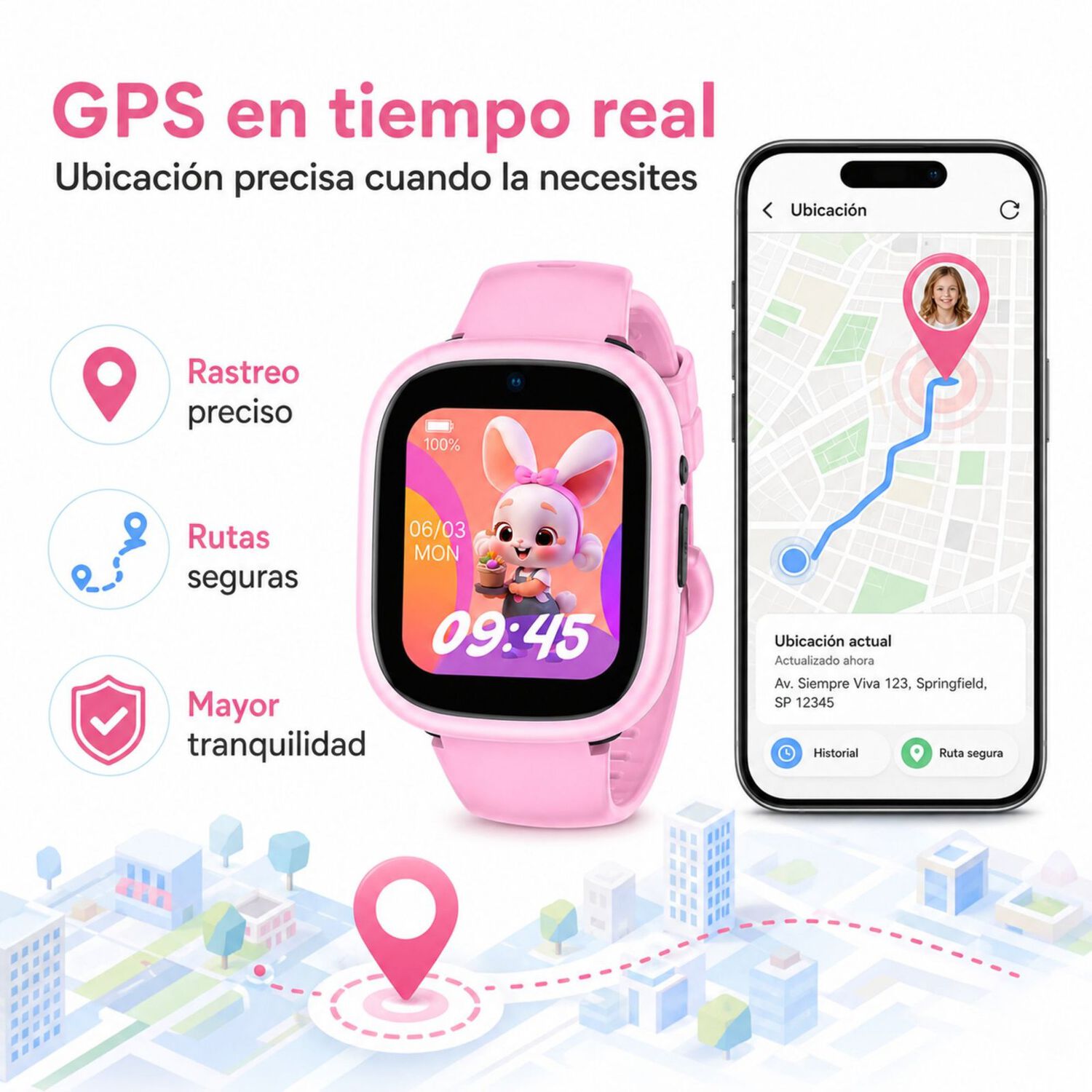 Smartwatch Infantil Lagenio K3 4g Gps Sos Videollamadas image number 2.0