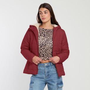 Parka Básica Regular Cuello Alto Con Capucha Mujer Rolly Go