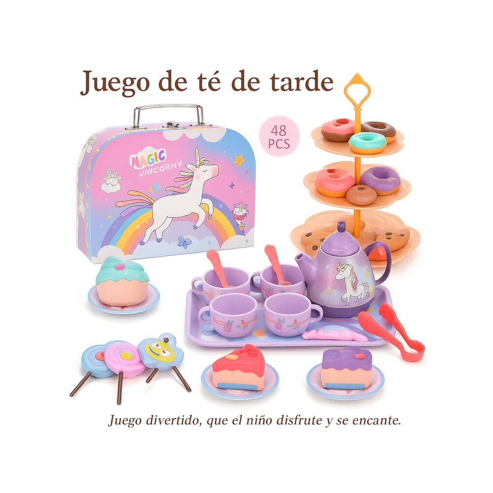 Maleta Juguete Unicornio Con Set T&eacute; Infantil Cocina image number 4.0