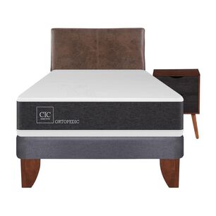 Cama Europea Cic Ortopedic / 1.5 Plazas / Base Normal + Set De Maderas