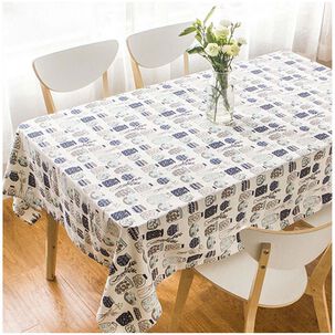 Mantel Para Mesa Rectangular De Lino De Algod&oacute;n 140x220cm Md15