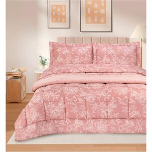 Set Plum&oacute;n Belle Noite Orquidea / 2 Plazas + Manta 130x160 Cm