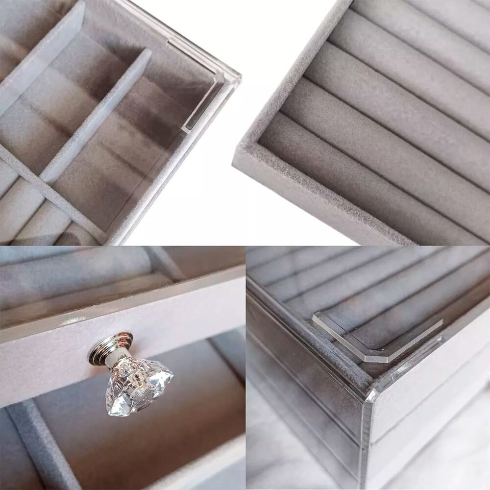 Organizador De Acr&iacute;lico Con 3 Bandejas Para Guardar Joyas image number 3.0