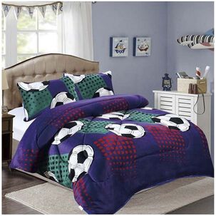 Cubrecama Plush Con Chiporro Plaza Y Media Mod1