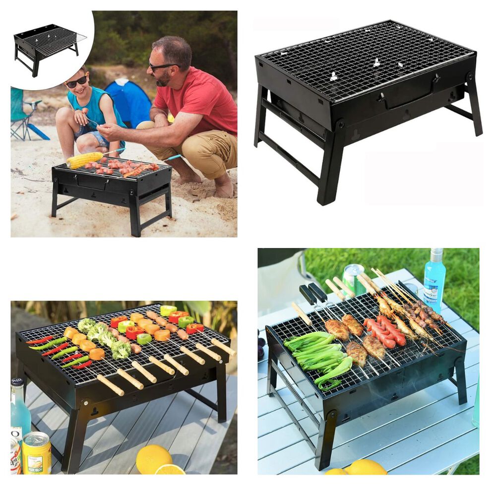 Kit Mini Parrilla Portatil Plegable Con Espátula Churrasquera Asado image number 5.0