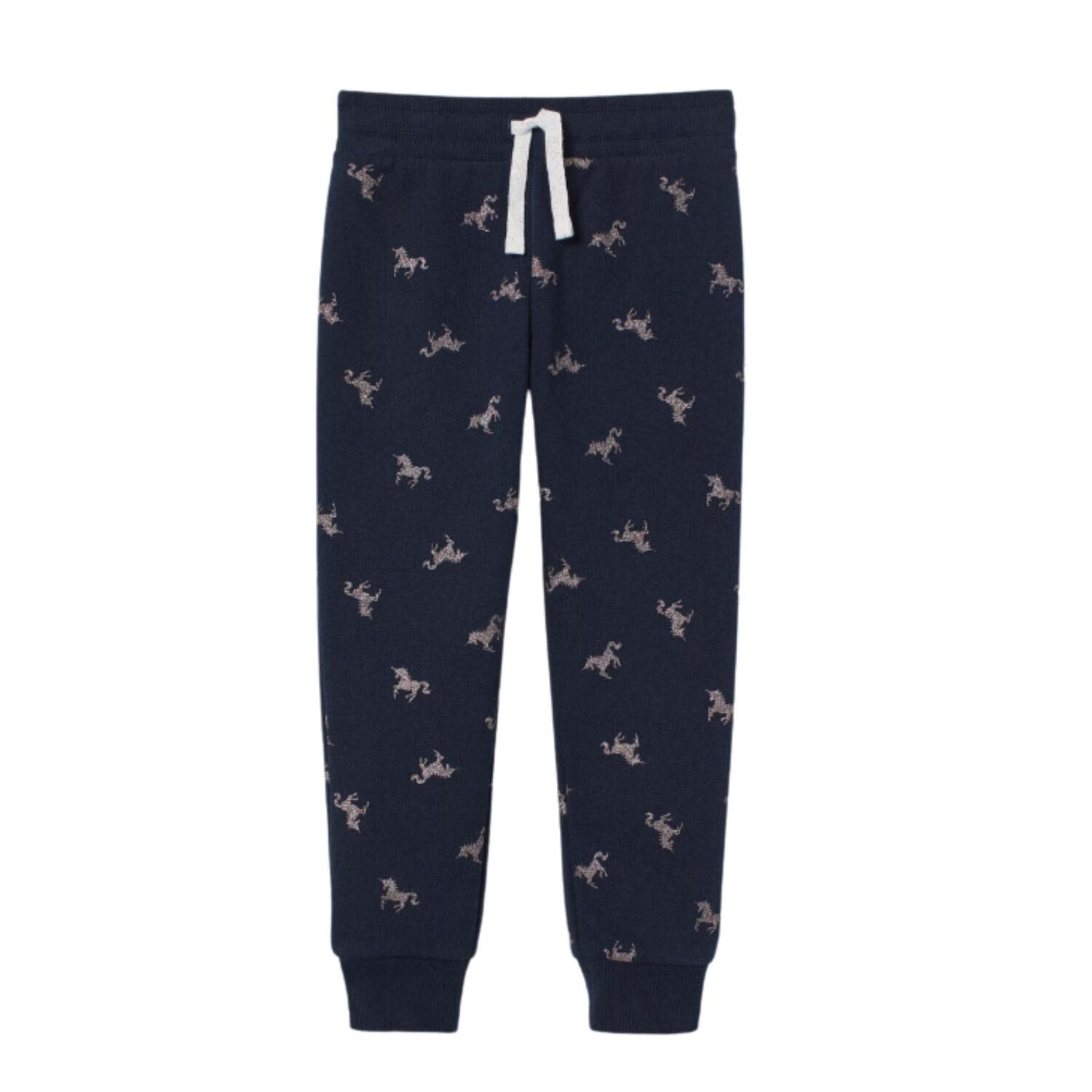 Pantal&oacute;n Buzo Ni&ntilde;a 100% Algod&oacute;n Azul Oscuro Unicornios image number 0.0