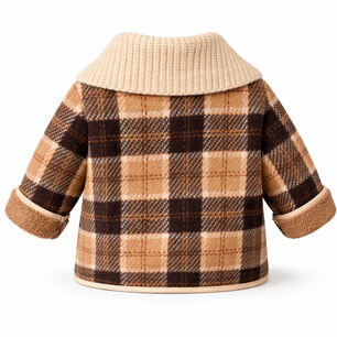 Chaqueta Ni&ntilde;o Invierno Cuadros Abrigo Polar Grueso