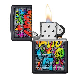 Encendedor Zippo Street Art Graffiti Design Black Zp49605