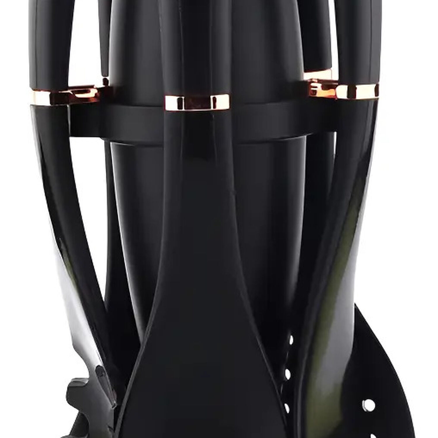 Set Utensilios De Cocina 6 Piezas Con Soporte Giratorio Negro Rose Gold image number 3.0
