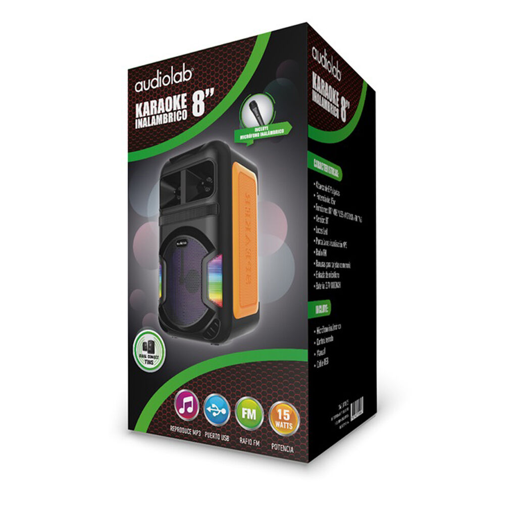Parlante Karaoke Audiolab Bt 8 Tws Fx image number 2.0