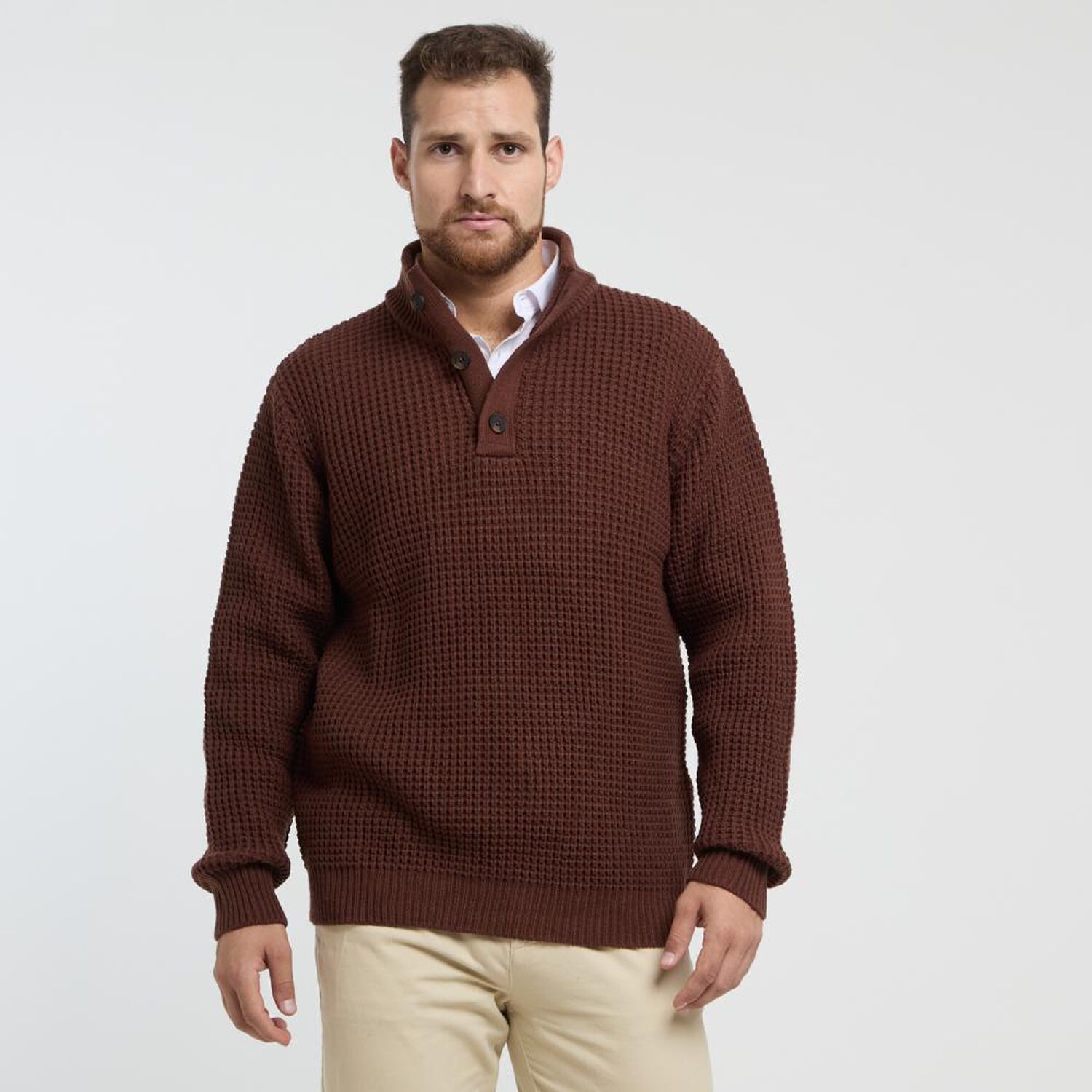 Sweater Liso Regular Cuello Alto Hombre Herald image number 0.0