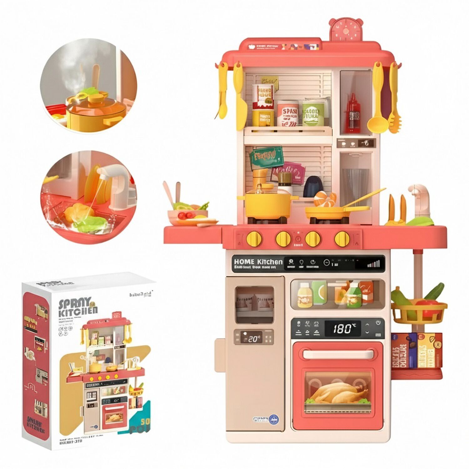 Cocina Infantil Grande 50pcs Con Spray Y Sonidos image number 2.0