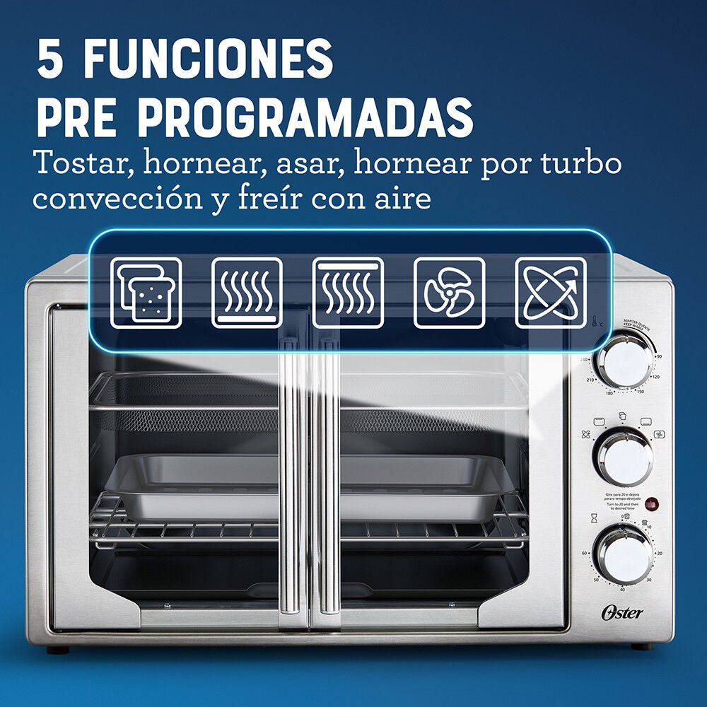 Horno Oster Con Freidora De Aire Y Antiadherente Tssttvfdmafns image number 3.0