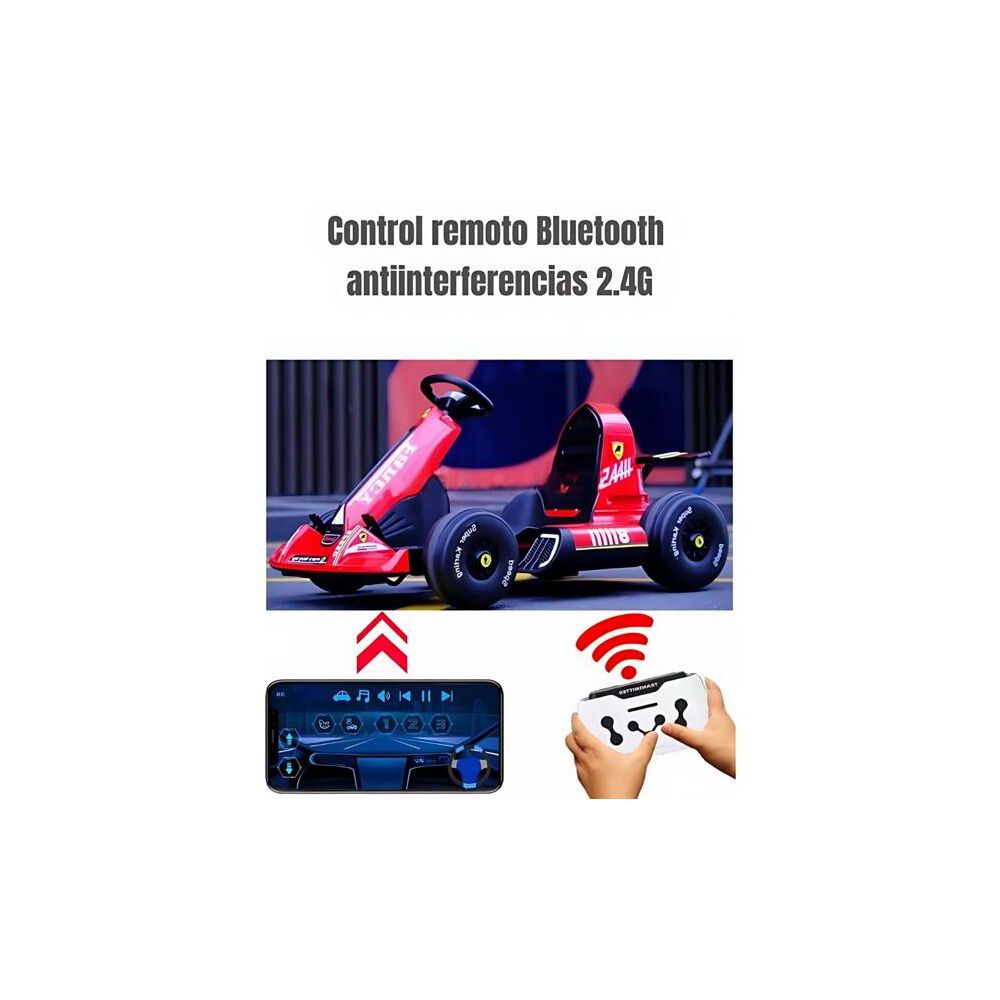 Go Kart Auto El&eacute;ctrico 12v25a Rojo Con Control Lubabycas image number 2.0