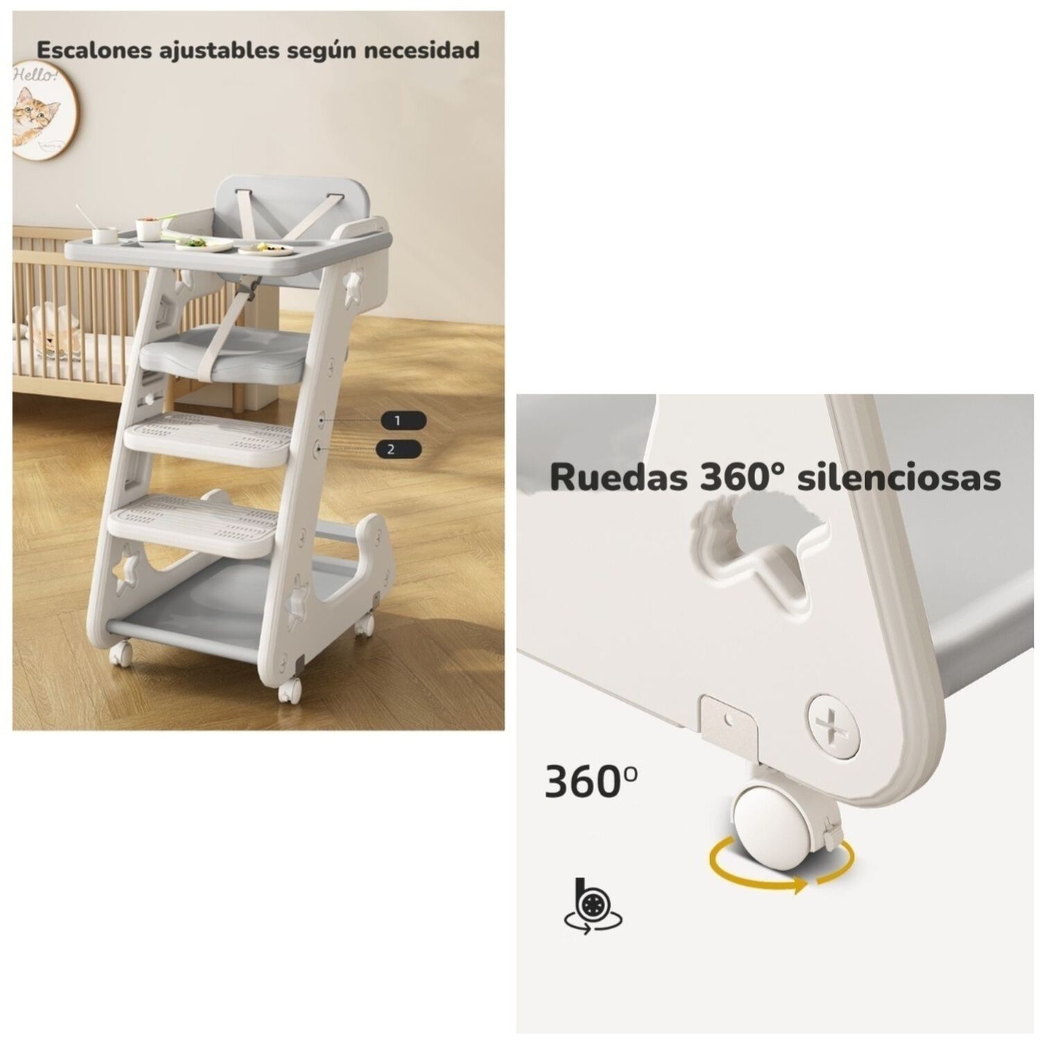 Silla De Comer Multifuncional Growth Cafe Lubabycas image number 2.0