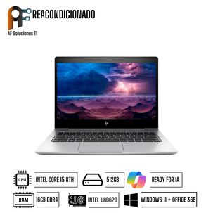 Notebook Hp 830 G5 I5 8th 16gb 512gb - Win11+office - Reacondicionado Profesional
