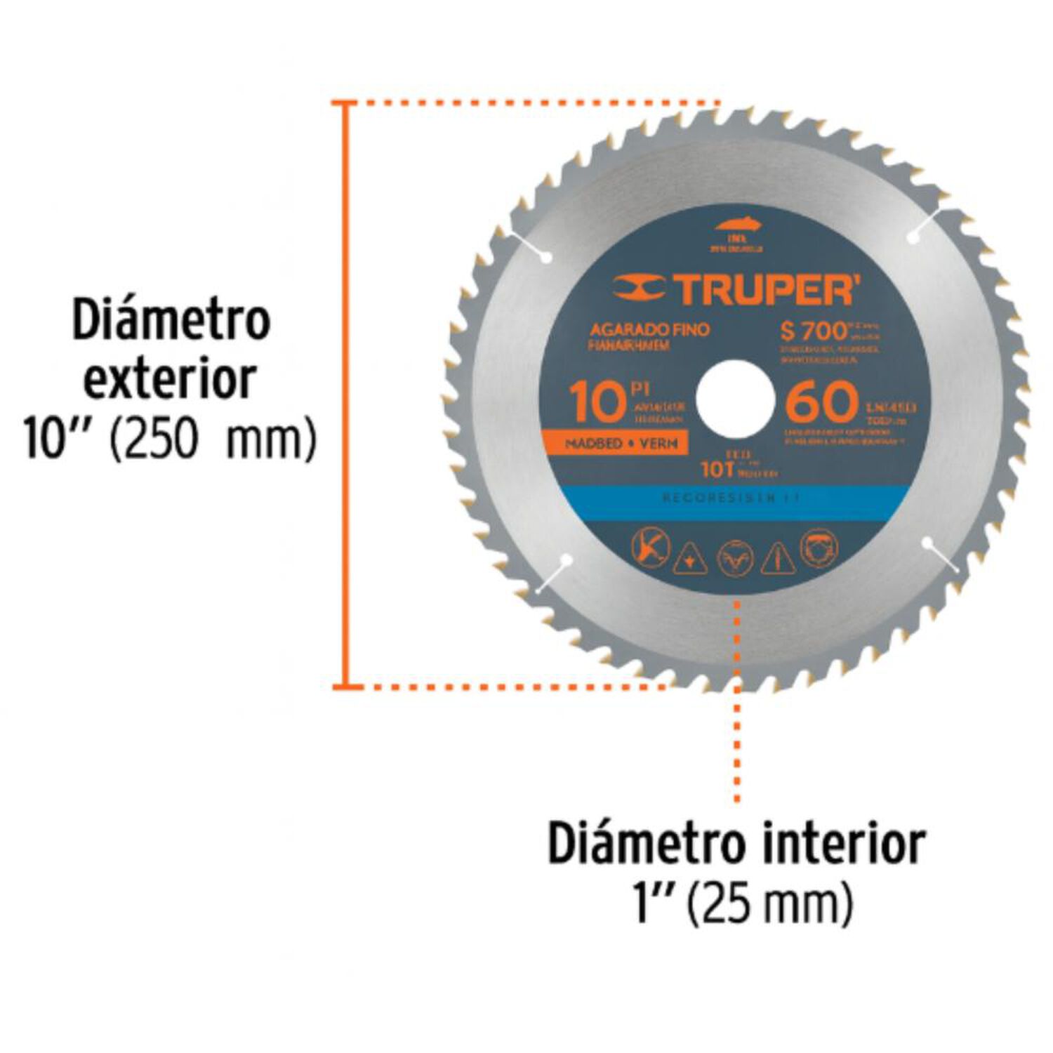 Sierra Circular Truper P/madera 12 X 60 Dts. image number 2.0