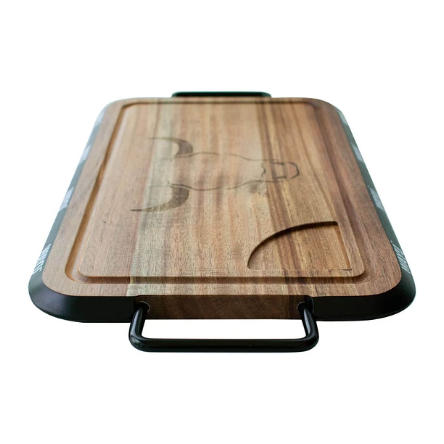 Tabla Wayu Madera Acacia 40cm Con Mangos Acero Cocina image number 1.0