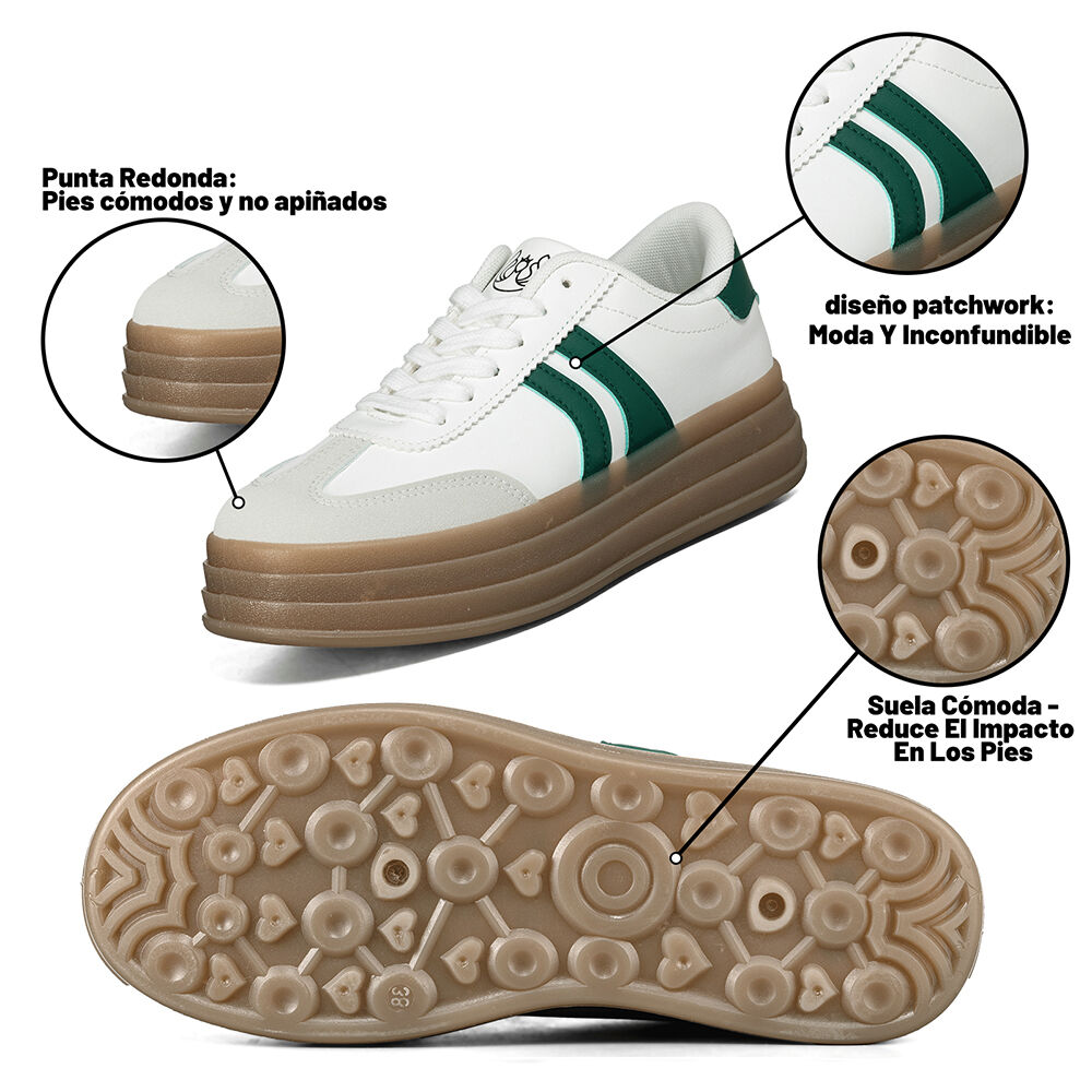 Zapatilla Casual Deportiva Mujer Moda De Colores Weide Sl20 image number 8.0