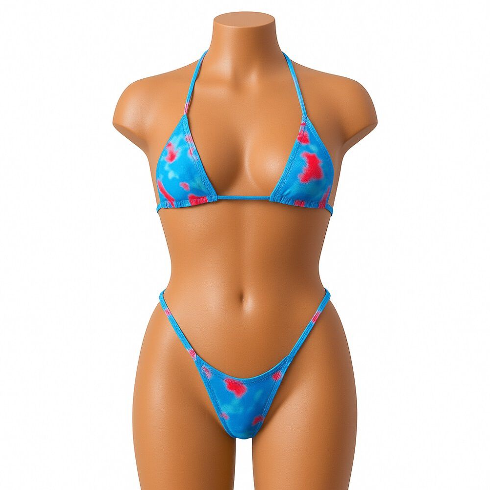 Traje Ba&ntilde;o Bikini Micro Tri&aacute;ngulo Con Estampado Muy Sexi image number 3.0