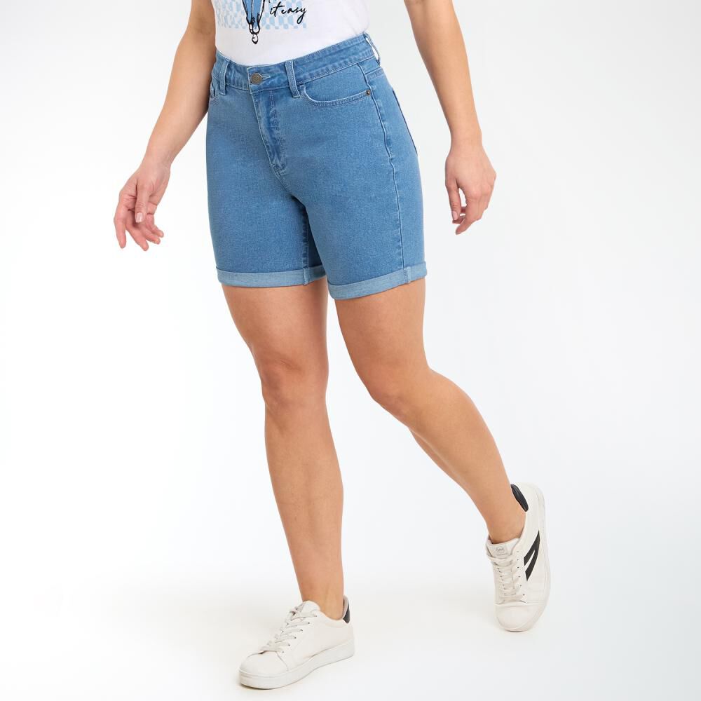 Bermuda B&aacute;sico Tiro Medio Regular Mujer Geeps image number 2.0