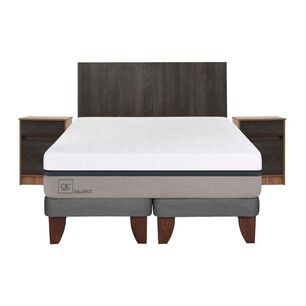 Cama Europea Cic Balance / King / Base Dividida + Set De Maderas