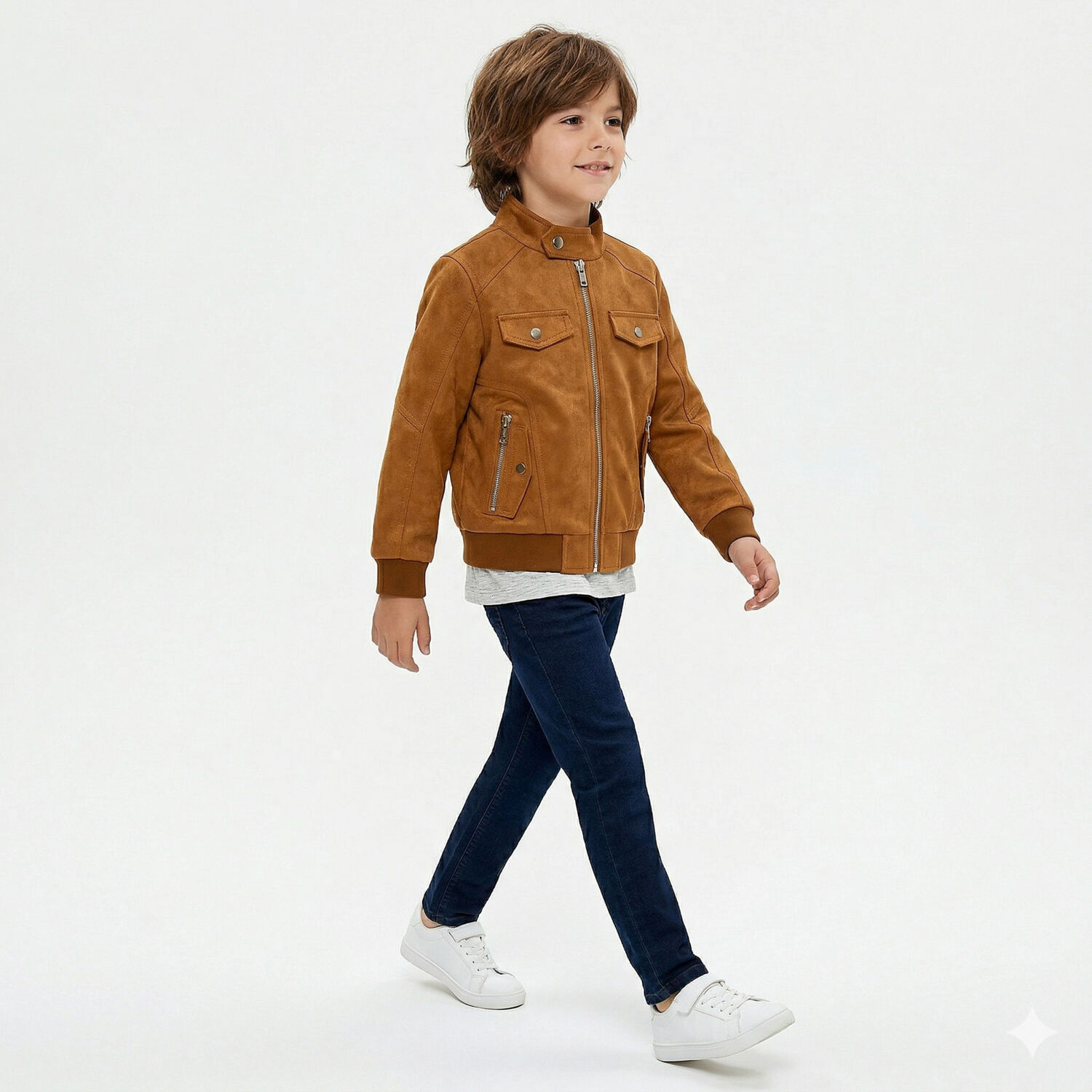 Chaquetas Lisboa Ni&ntilde;o Ecocuero Con Cierres Met&aacute;licos image number 0.0