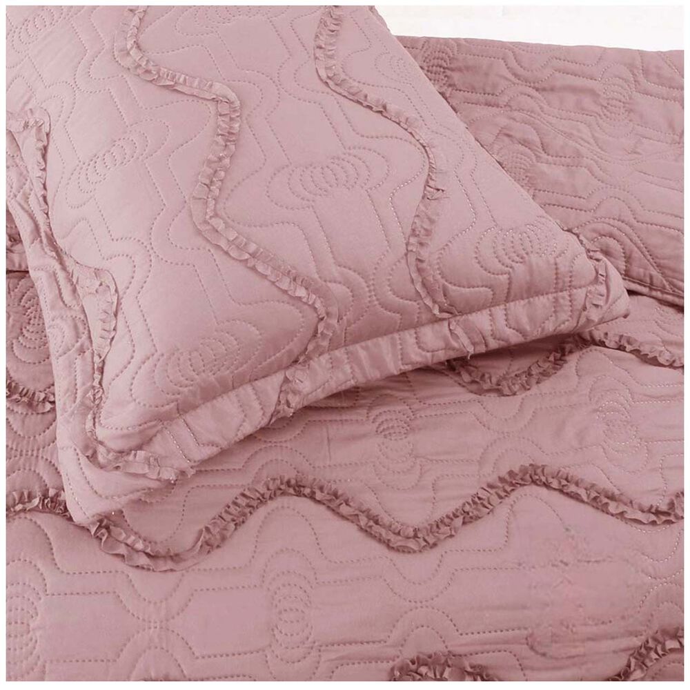 Cubrecama Bordado Premiun 2 Plazas Rosado image number 2.0