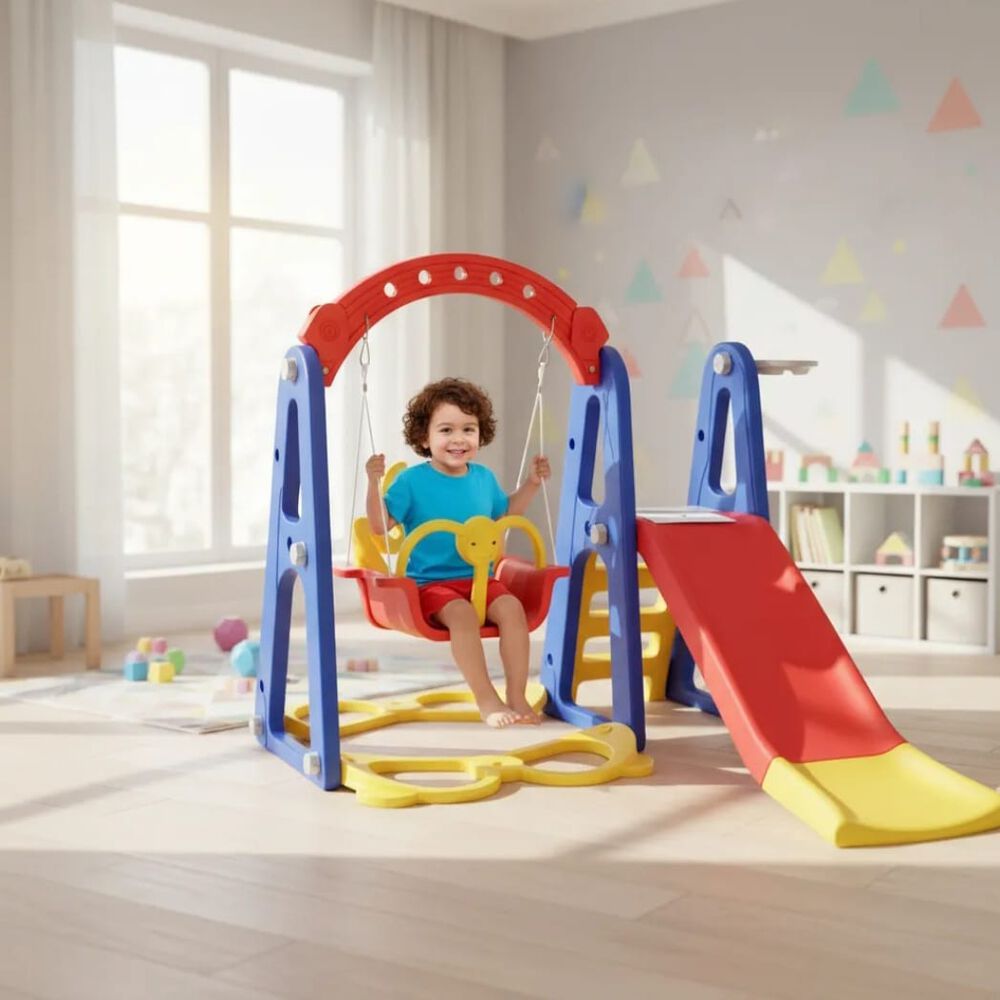 Columpio, Resbalin + Aro De Basquet Multicolor Musical image number 1.0