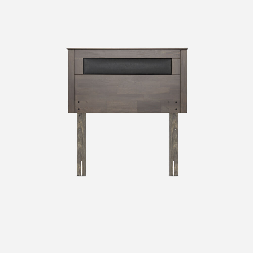 Cama Europea Rosen New Style 4 Plus / 1 Plaza / Base Normal  + Respaldo Ferrara Gris image number 2.0