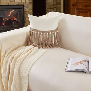 Pack De 02 Fundas De Cojin Con Detalles En Yute 45x45 Cm Md12