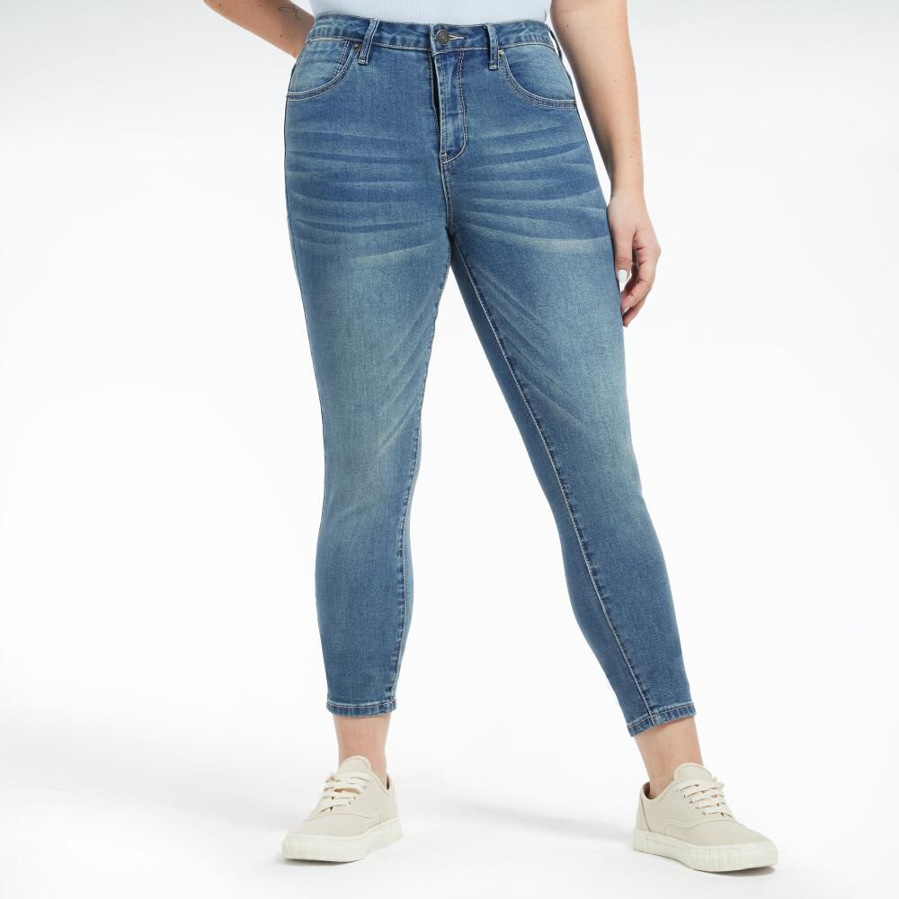 Jeans Tiro Medio Skinny Mujer Kimera