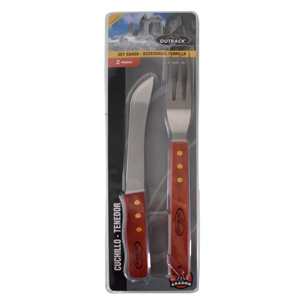 Set De Cubiertos Para Asado Outback 2 Piezas