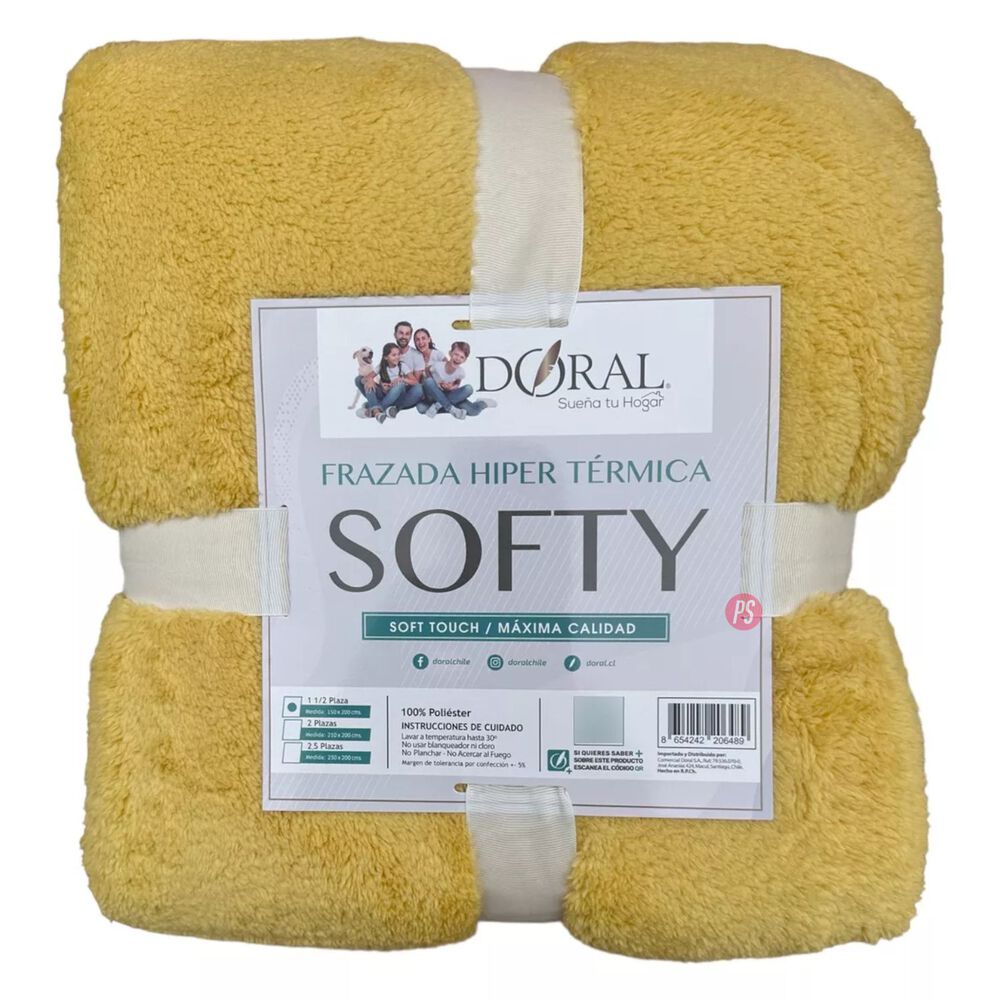 Frazada Softy Lisa 1.5 Plazas Colores Claros - Ps image number 4.0