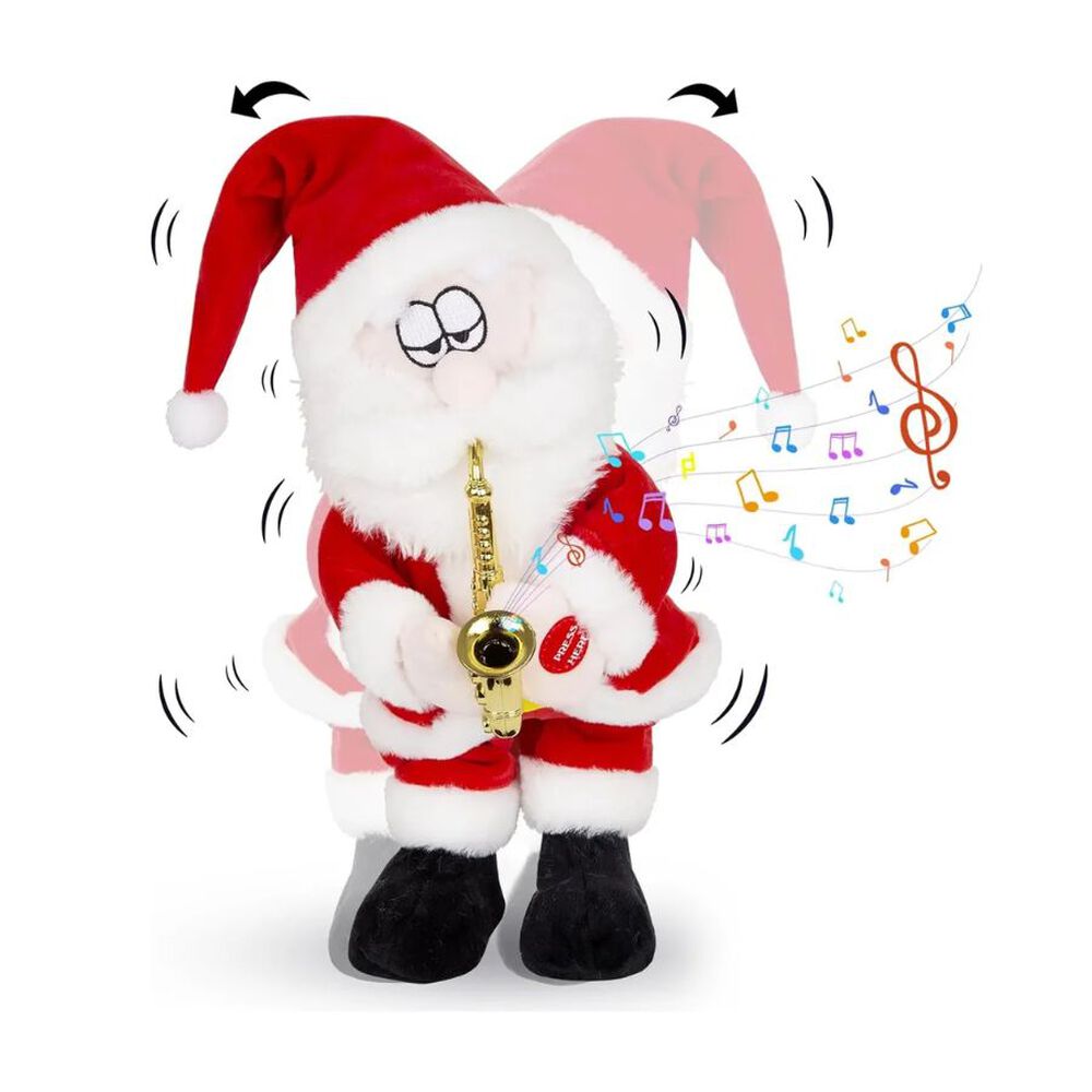 Muñeco De Navidad Bailarin Papá Noel Con Saxofón image number 1.0