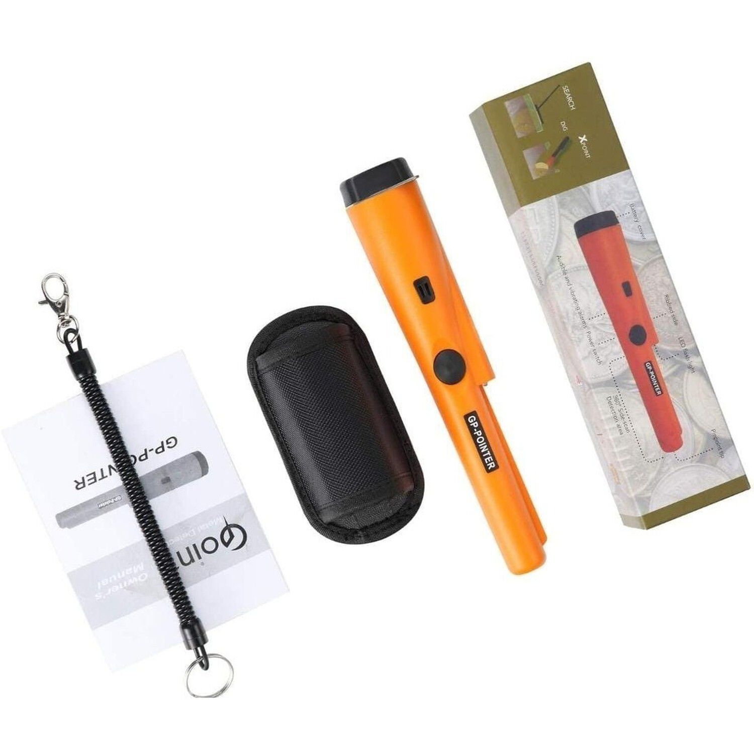 Detector Metales Port&aacute;til Mano Naranja Resistente Agua Ip66 image number 1.0