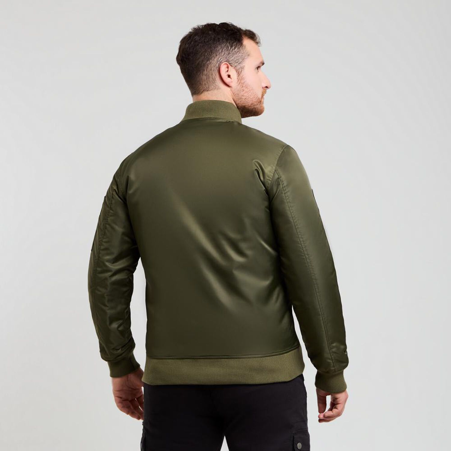 Chaqueta Bomber Regular Cuello Redondo Hombre Peroe image number 3.0
