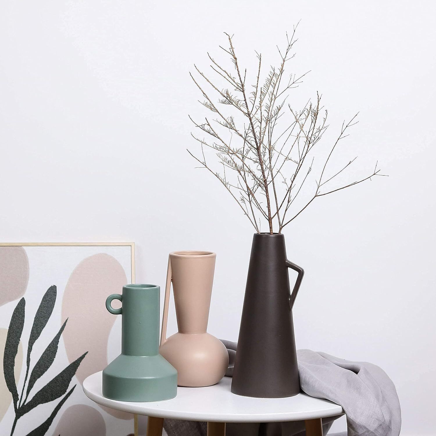 Set 3 Jarrones Cer&aacute;mica Morandi image number 4.0