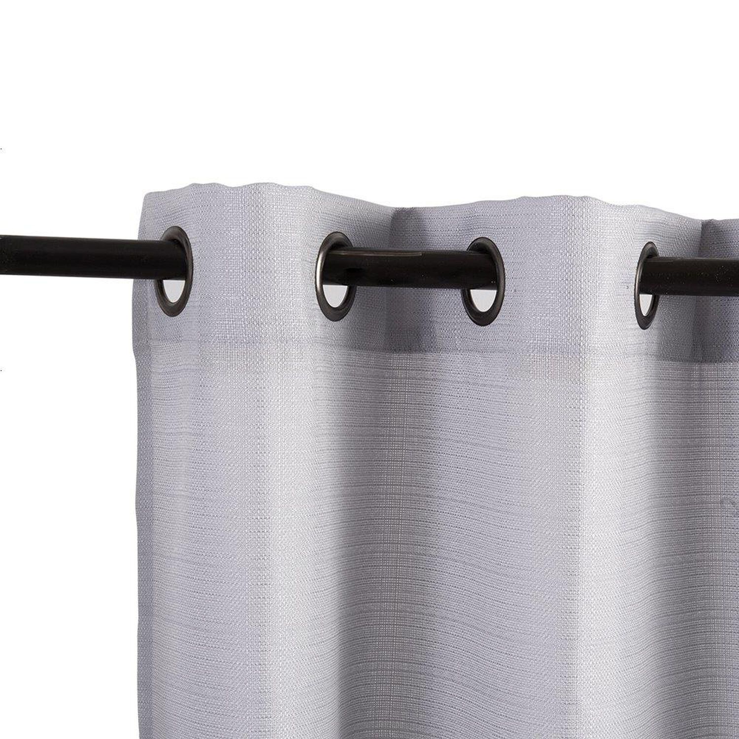 Set Cortina Jqd Rustica 8pzas Argolla 140x220 Gris image number 1.0