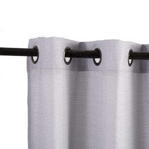 Set Cortina Jqd Rustica 8pzas Argolla 140x220 Gris
