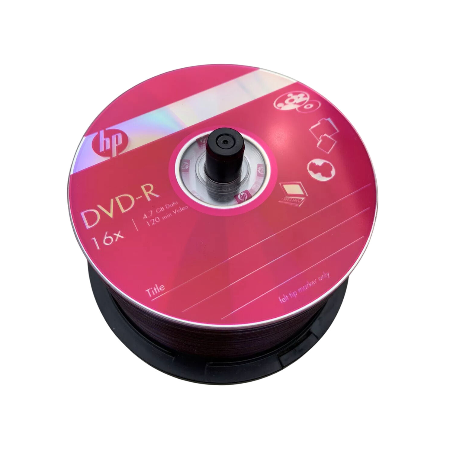 Dvd-r Grabable Hp 16x 4.7gb 100 Unidades image number 1.0
