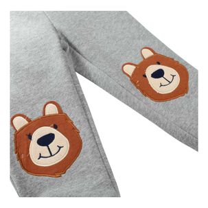 Pantal&oacute;n Buzo Ni&ntilde;o 100% Algod&oacute;n Jump Kids Gris Claro Oso