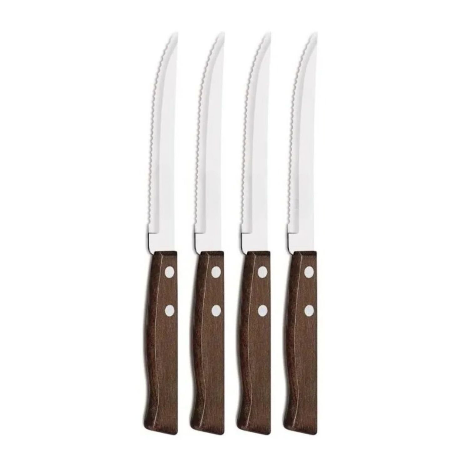 Pack 12 Cuchillos Acero Cubiertos Madera Asado image number 3.0