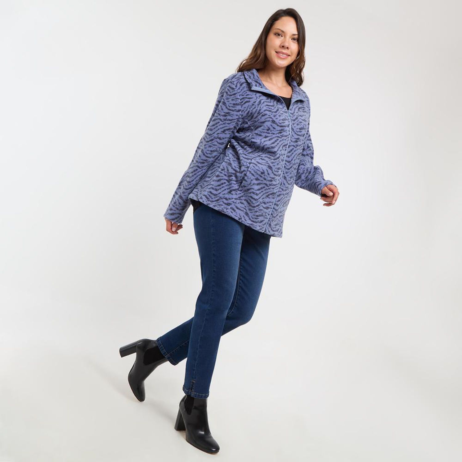 Poler&oacute;n Polar Full Print Regular Cuello Alto Mujer Sexy Large image number 1.0