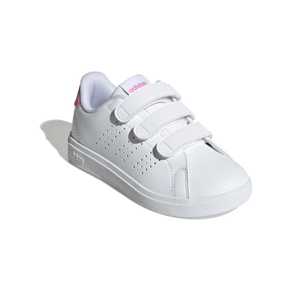 Zapatilla Infantil Niña Adidas Advantage Base 2.0 Blanco/rosado image number 0.0